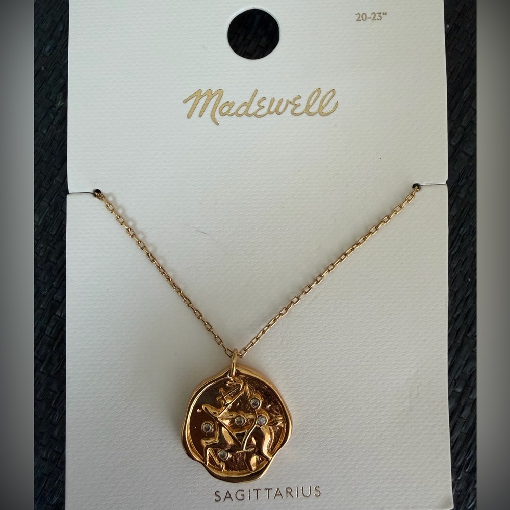 Madewell Gold Zodiac Pendant Necklace